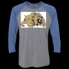 Unisex Triblend Three-Quarter Raglan T-Shirt Thumbnail
