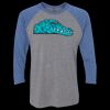 Unisex Triblend Three-Quarter Raglan T-Shirt Thumbnail