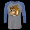 Unisex Triblend Three-Quarter Raglan T-Shirt Thumbnail