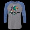 Unisex Triblend Three-Quarter Raglan T-Shirt Thumbnail