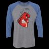 Unisex Triblend Three-Quarter Raglan T-Shirt Thumbnail