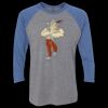 Unisex Triblend Three-Quarter Raglan T-Shirt Thumbnail