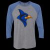 Unisex Triblend Three-Quarter Raglan T-Shirt Thumbnail