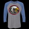 Unisex Triblend Three-Quarter Raglan T-Shirt Thumbnail