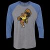 Unisex Triblend Three-Quarter Raglan T-Shirt Thumbnail