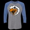 Unisex Triblend Three-Quarter Raglan T-Shirt Thumbnail