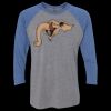 Unisex Triblend Three-Quarter Raglan T-Shirt Thumbnail