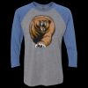 Unisex Triblend Three-Quarter Raglan T-Shirt Thumbnail