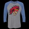 Unisex Triblend Three-Quarter Raglan T-Shirt Thumbnail