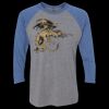 Unisex Triblend Three-Quarter Raglan T-Shirt Thumbnail