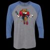 Unisex Triblend Three-Quarter Raglan T-Shirt Thumbnail