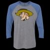 Unisex Triblend Three-Quarter Raglan T-Shirt Thumbnail