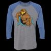 Unisex Triblend Three-Quarter Raglan T-Shirt Thumbnail