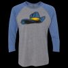 Unisex Triblend Three-Quarter Raglan T-Shirt Thumbnail