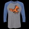 Unisex Triblend Three-Quarter Raglan T-Shirt Thumbnail