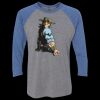 Unisex Triblend Three-Quarter Raglan T-Shirt Thumbnail