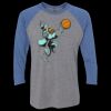 Unisex Triblend Three-Quarter Raglan T-Shirt Thumbnail