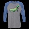 Unisex Triblend Three-Quarter Raglan T-Shirt Thumbnail