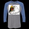 Unisex Triblend Three-Quarter Raglan T-Shirt Thumbnail