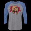 Unisex Triblend Three-Quarter Raglan T-Shirt Thumbnail