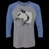 Unisex Triblend Three-Quarter Raglan T-Shirt Thumbnail