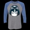 Unisex Triblend Three-Quarter Raglan T-Shirt Thumbnail
