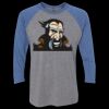 Unisex Triblend Three-Quarter Raglan T-Shirt Thumbnail