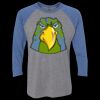 Unisex Triblend Three-Quarter Raglan T-Shirt Thumbnail