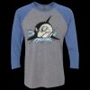 Unisex Triblend Three-Quarter Raglan T-Shirt Thumbnail