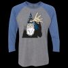 Unisex Triblend Three-Quarter Raglan T-Shirt Thumbnail