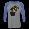 Unisex Triblend Three-Quarter Raglan T-Shirt Thumbnail
