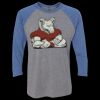 Unisex Triblend Three-Quarter Raglan T-Shirt Thumbnail