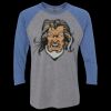 Unisex Triblend Three-Quarter Raglan T-Shirt Thumbnail