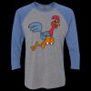 Unisex Triblend Three-Quarter Raglan T-Shirt Thumbnail