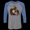 Unisex Triblend Three-Quarter Raglan T-Shirt Thumbnail