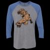Unisex Triblend Three-Quarter Raglan T-Shirt Thumbnail