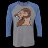 Unisex Triblend Three-Quarter Raglan T-Shirt Thumbnail