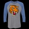 Unisex Triblend Three-Quarter Raglan T-Shirt Thumbnail
