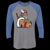 Unisex Triblend Three-Quarter Raglan T-Shirt Thumbnail