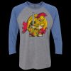 Unisex Triblend Three-Quarter Raglan T-Shirt Thumbnail