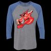 Unisex Triblend Three-Quarter Raglan T-Shirt Thumbnail