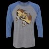 Unisex Triblend Three-Quarter Raglan T-Shirt Thumbnail