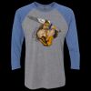 Unisex Triblend Three-Quarter Raglan T-Shirt Thumbnail