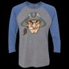 Unisex Triblend Three-Quarter Raglan T-Shirt Thumbnail