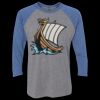 Unisex Triblend Three-Quarter Raglan T-Shirt Thumbnail