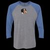Unisex Triblend Three-Quarter Raglan T-Shirt Thumbnail