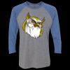 Unisex Triblend Three-Quarter Raglan T-Shirt Thumbnail