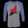 Unisex Triblend Three-Quarter Raglan T-Shirt Thumbnail