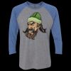 Unisex Triblend Three-Quarter Raglan T-Shirt Thumbnail