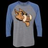 Unisex Triblend Three-Quarter Raglan T-Shirt Thumbnail